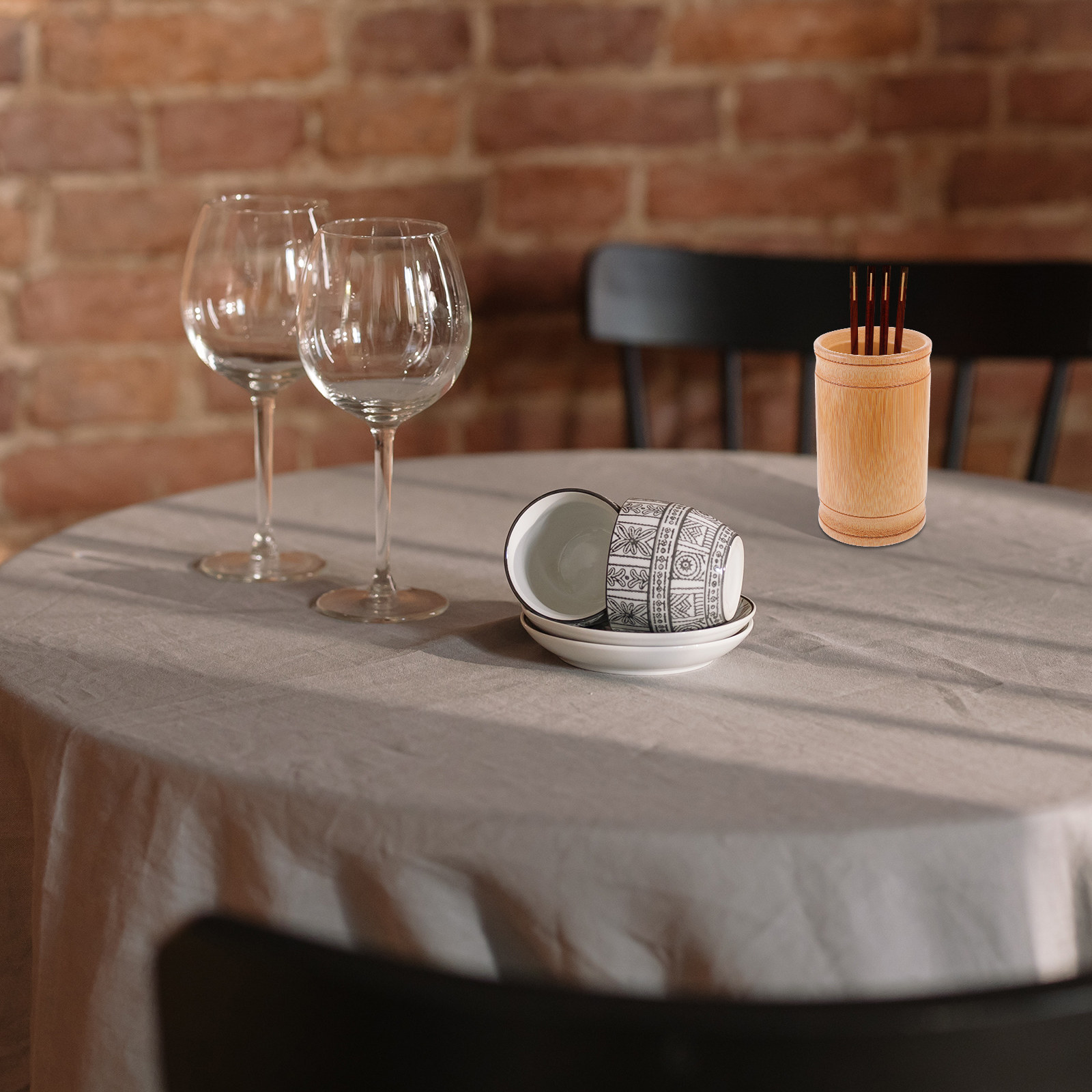 Bamboo Cutlery - Porte-baguettes en bambou, organisateur d'ustensiles de