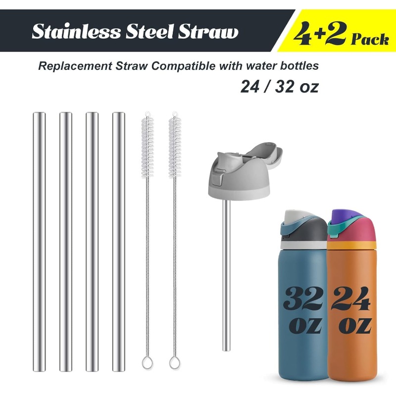 Reusable Straw - Pailles en métal de remplacement pour