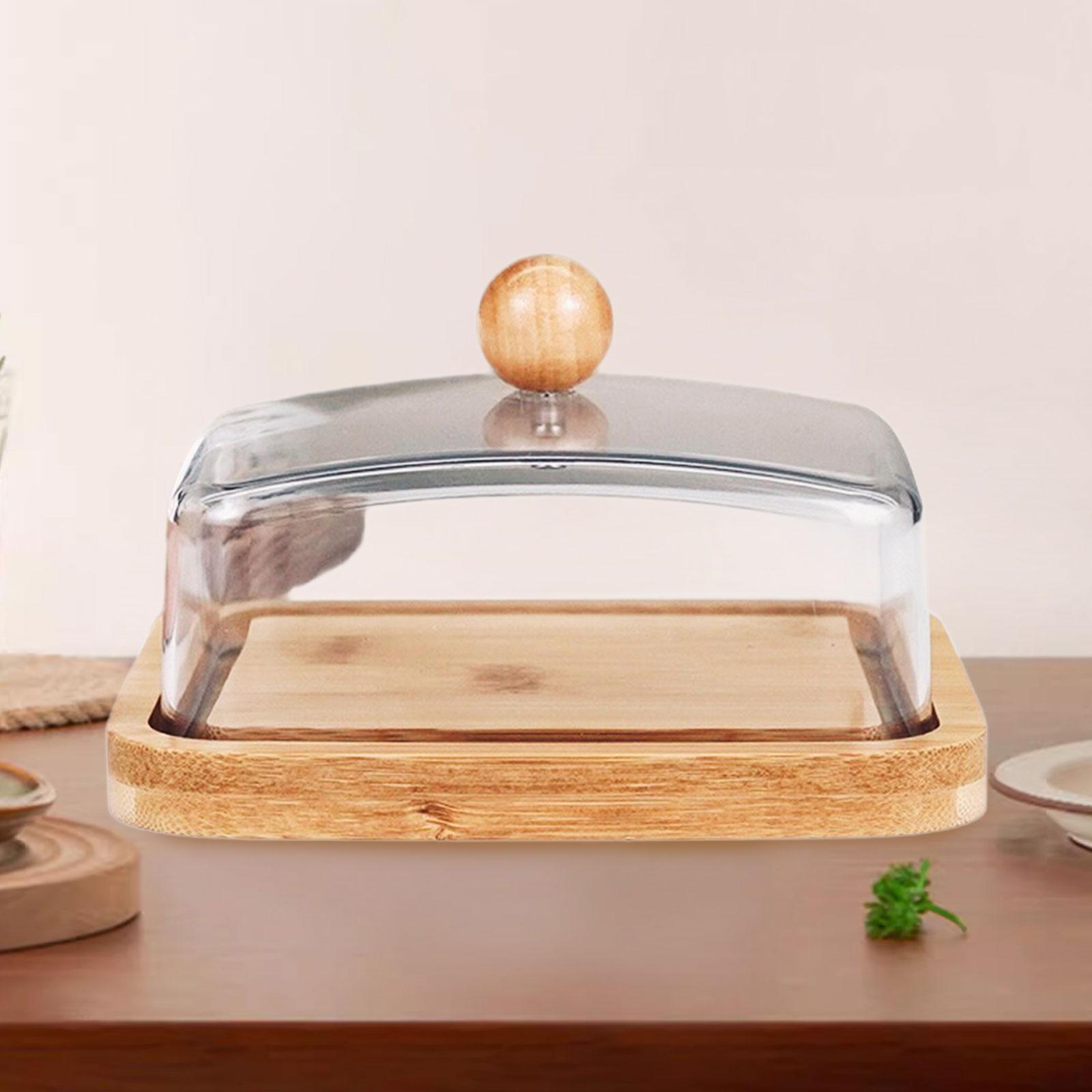 Bamboo Cutlery - Porte-beurre en bambou avec couvercle, support