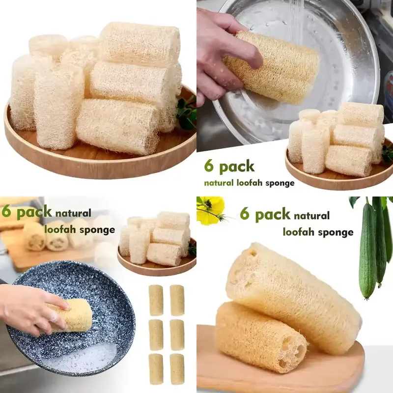 Eco Sponge - Nouvelle Brosse Éponge Naturelle Loofah Luffa