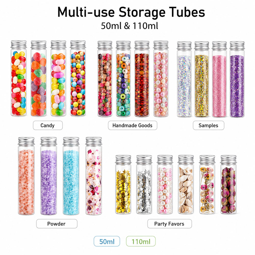 Tubes plats transparents de 50 - Reusable Bottle avis et prix