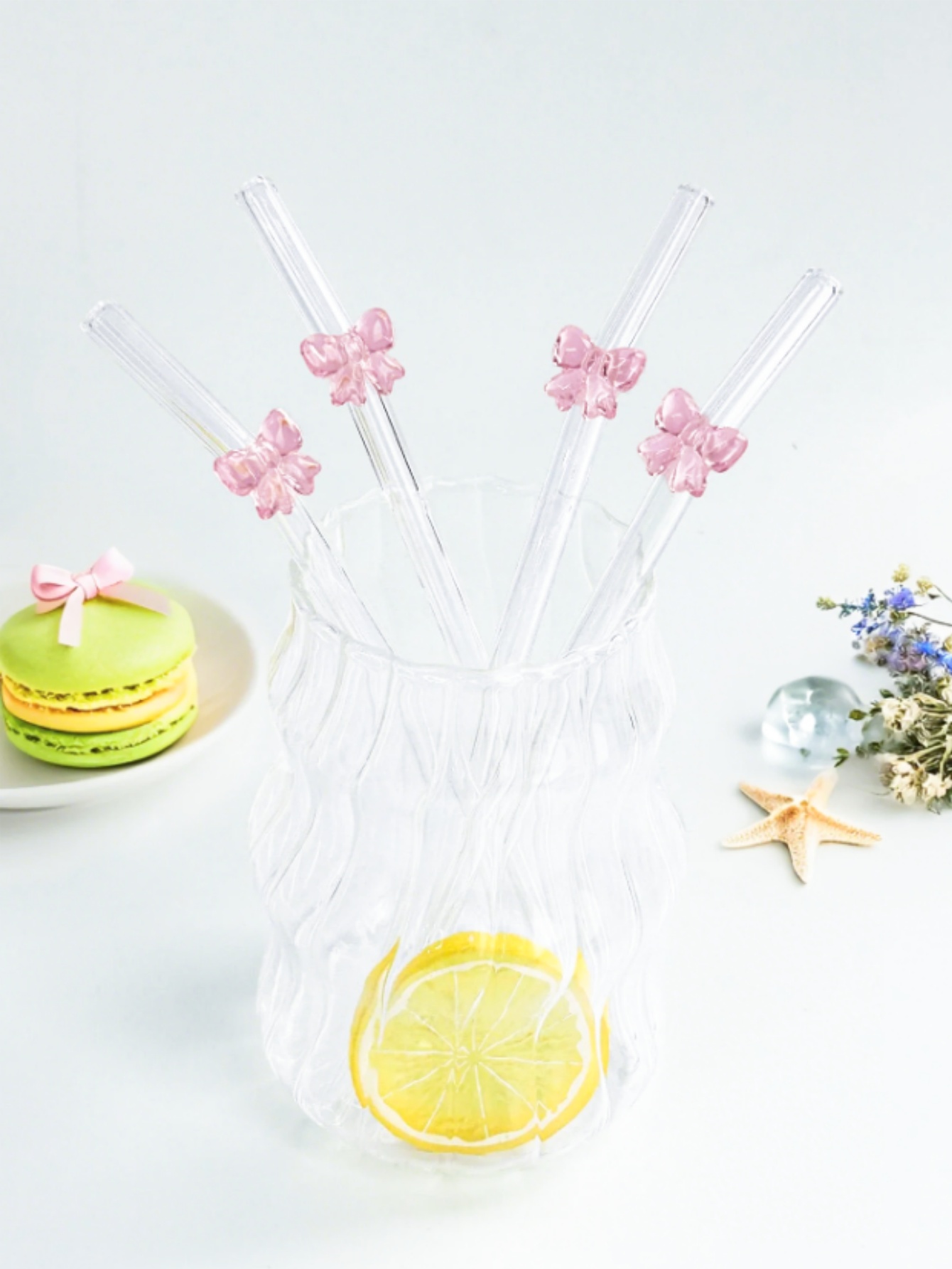Paille en verre à nœud papillo - Reusable Straw avis et prix