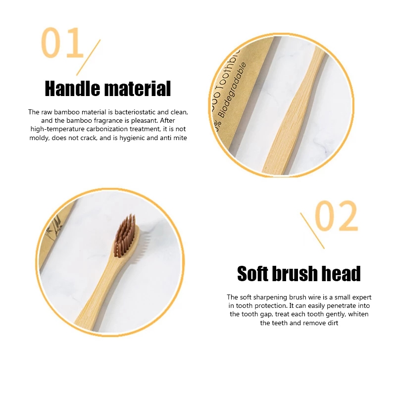 Brosses à dents en bambou 100  - Bamboo Toothbrush avis et prix