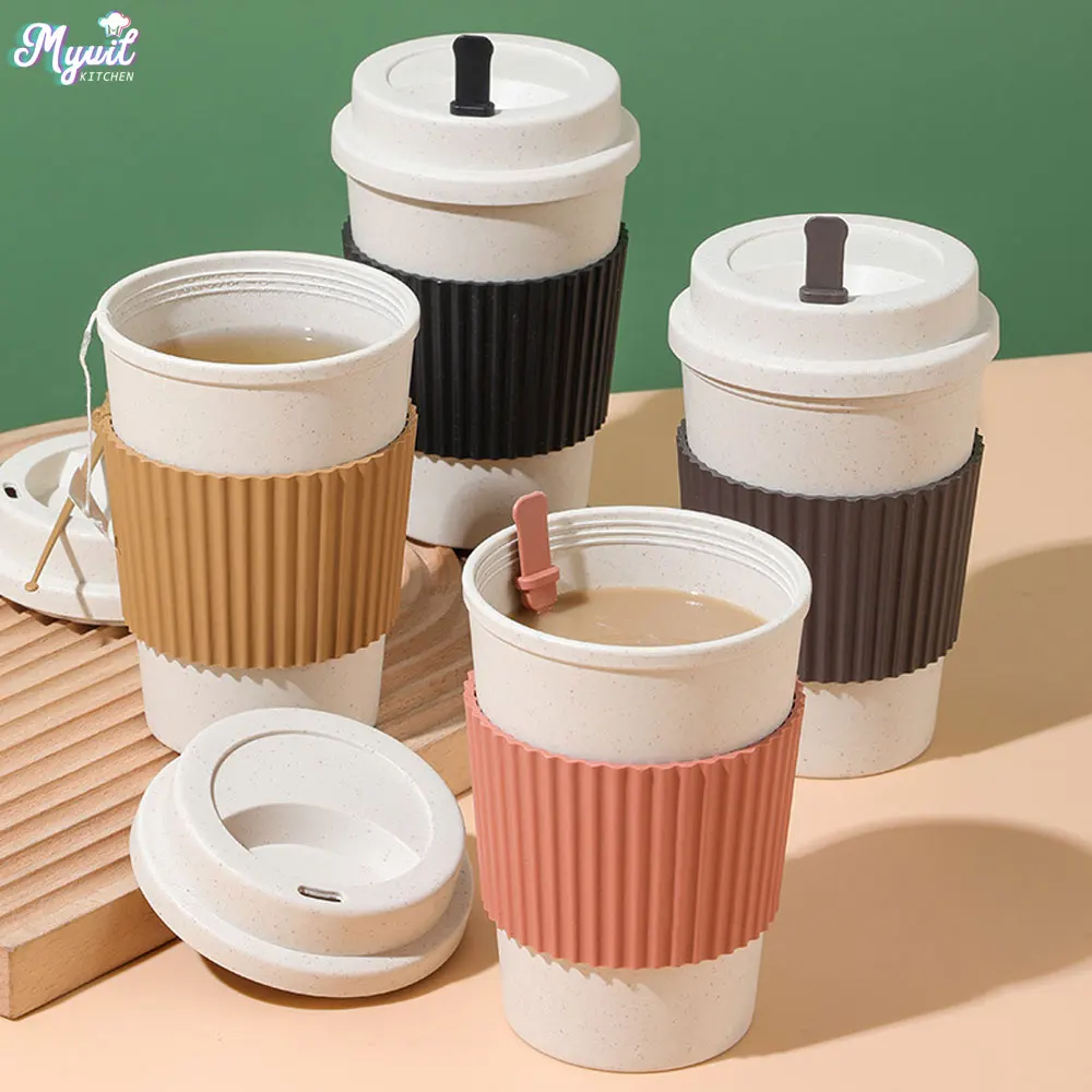 Tasses à café avec couvercles  - Reusable Straw avis et prix