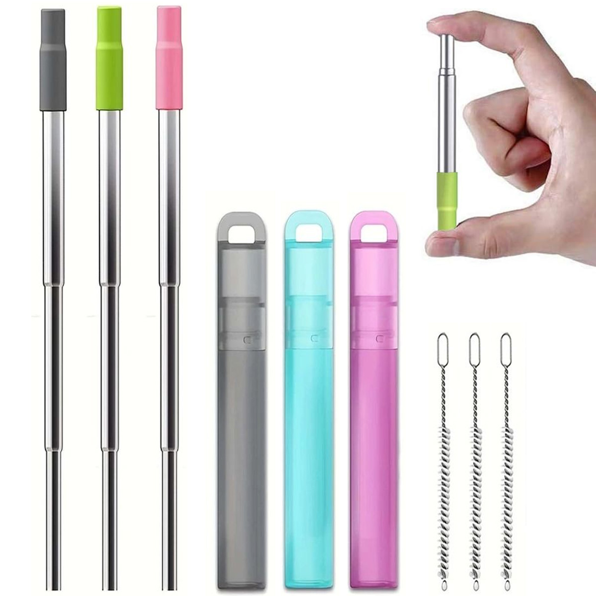 Pailles réutilisables pliables - Reusable Straw avis et prix