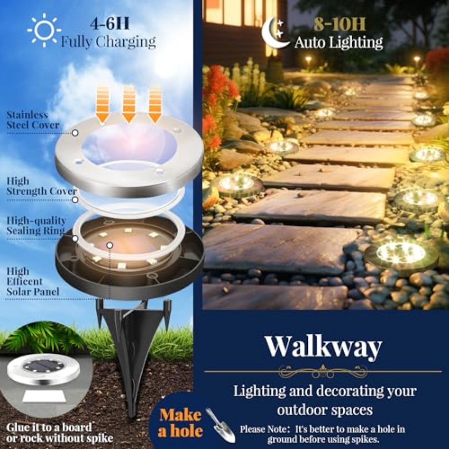 Lampes solaires au sol, lampes - Solar Garden Light avis et prix