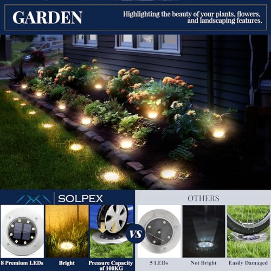 Lampes solaires au sol, lampes - Solar Garden Light avis et prix